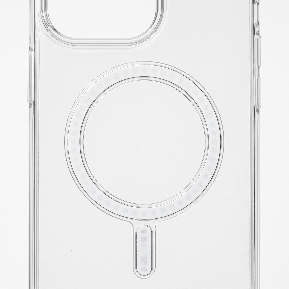 Clear Magnetic Protective Case with Reinforced Bumper & Precision Openings - magnetic ring detail