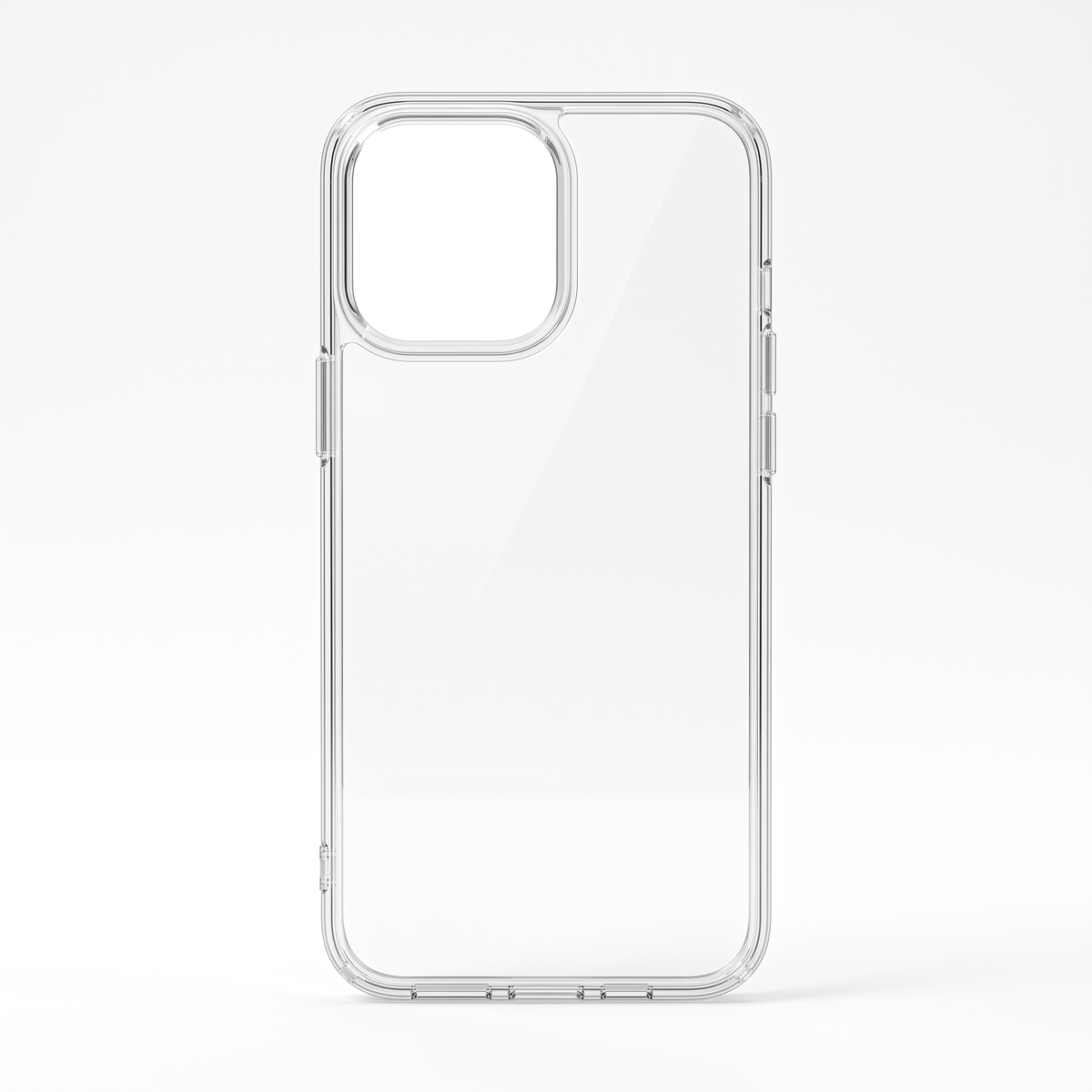 Crystal Clear Slim Case with Cushioned Corners & Raised Camera Rim - back view